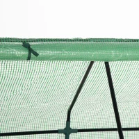 Outsunny Steel Outdoor Raised Garden Bed with Greenhouse,Cover, Roll Up Door, Dual Use, 50"x37.4"x36.2", Green(m-12)