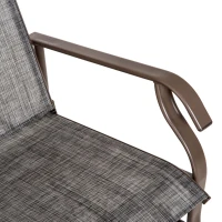 Outsunny Patio Glider Rocking Chair 2 Person Outdoor Loveseat Rocker Garden Furniture Bench, Grey(m-11)