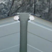 Outsunny 6' x 1.5' x 1.3' Galvanized Raised Garden Bed, Elevated Large Metal Planter Box w/ Install Gloves for Backyard, Patio to Grow Vegetables, Herbs, and Flowers, Dark Grey(m-8)