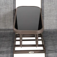 Outsunny Patio Glider Rocking Chair 2 Person Outdoor Loveseat Rocker Garden Furniture Bench, Grey(m-13)