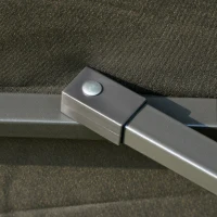 Outsunny 9ft Solar Patio Umbrella Outdoor Sunshade 24 LED Lights Tilt Canopy, Charcoal Grey(m-11)