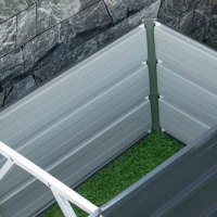 Outsunny 6' x 1.5' x 1.3' Galvanized Raised Garden Bed, Elevated Large Metal Planter Box w/ Install Gloves for Backyard, Patio to Grow Vegetables, Herbs, and Flowers, Dark Grey(m-9)