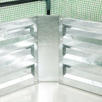 Outsunny Steel Outdoor Raised Garden Bed with Greenhouse,Cover, Roll Up Door, Dual Use, 50"x37.4"x36.2", Green(m-14)