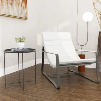 Outsunny 18" Outdoor Side Table with Removable Tray and Folding Legs, Indoor Outdoor for Balcony, Porch, Black(m-8)