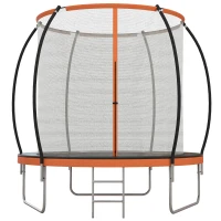 Soozier 10ft Outdoor Trampoline with Enclosure Net and Ladder, Backyard Fitness Trampoline for Teens and Adults(m-11)