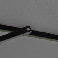 Outsunny 9FT 3 Tiers Patio Umbrella Outdoor Market Umbrella with Crank, Push Button Tilt for Deck, Backyard and Lawn, Light Grey(m-11)