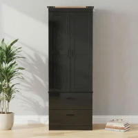 HOMCOM 67" Tall Kitchen Pantry Storage Cabinet, Kitchen Pantry Cabinet with Doors, Drawers and Adjustable Shelves, Black(m-10)