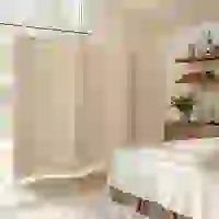 HOMCOM Woven Bamboo Room Divider, 6 Panel Folding Indoor Privacy Screens for Home Office, Natural Wood(m-9)