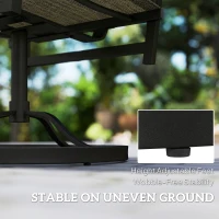 Outsunny Patio Swivel Chair Set of 2, Swivel Rocker Outdoor Chairs with High Back, for Lawn Garden Backyard Deck, Brown(m-9)