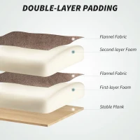 HOMCOM Desk Chair, Computer Office Chair with Footrest, Adjustable Backrest and Headrest, Light Brown(m-4)