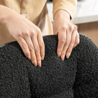 HOMCOM Bar Stools Set of 2, Swivel Counter Height Barstools with Back, Footrest, Armrests, Adjustable Height, Black(m-9)