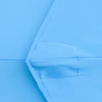 Outsunny 9FT 3 Tiers Patio Umbrella Outdoor Market Umbrella with Crank, Push Button Tilt for Deck, Backyard and Lawn, Sky Blue(m-11)