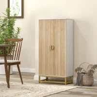 HOMCOM 47" Kitchen Pantry Cabinet, Freestanding Kitchen Storage Cabinet with 12 Door Shelves and Adjustable Shelves, White(m-8)