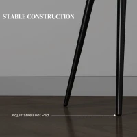 HOMCOM Dining Chairs Set of 2, Velvet-look Fabric Upholstered Kitchen Chairs with Backrest, Armrests and Steel Legs, Dark Grey(m-6)