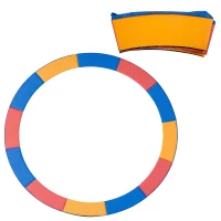 HOMCOM 12ft Trampoline Pad, Trampoline Replacement Safety Pad Mat Spring Cover, Water-Resistant, UV-Resistant, Tear-Resistant Edge Protection, No Holes for Pole, Colorful(m-11)