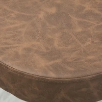 HOMCOM Modern Adjustable Bar Stools Set of 2, Swivel Barstool with Footrest, PU Leather Round Top for Kitchen, Brown(m-10)