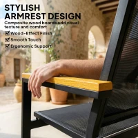 Outsunny Outdoor 4 Piece Set Patio Furniture with Sofa, Tempered Glass Tabletop for Garden Backyard Porch, Black(m-7)