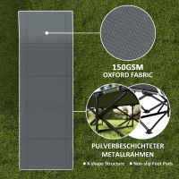 Outsunny 26.8" Wide Folding Bed, Camping Cot for Adults with Cushion, Carry Bag, Max Load 330 LBS, Black(m-6)