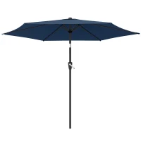 Outsunny 9FT Patio Umbrella, Outdoor Table Patio Umbrellith Tilt, Crank, 6 Ribs, UV Protection for Garden, Lawn, Deck, Backyard(m-2)