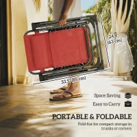 Outsunny Zero Gravity Chair Set of 2, Folding Reclining Outdoor Lounge Chair with Cup Holder, Headrest, Wine Red(m-6)