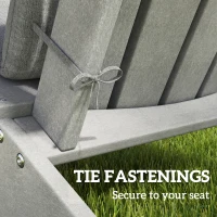 Outsunny Set of 2 Patio Chair Cushions, High Back Adirondack Chair Cushion with Ties, High-Density Foam, Dark Grey(m-6)