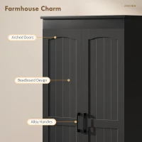 HOMCOM Tall Pantry Cabinet, 67" Kitchen Storage Cabinet with Adjustable Shelves and 2 Drawers for Kitchen, Dining Room, Black(m-7)