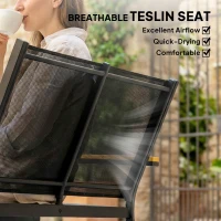 Outsunny Outdoor 4 Piece Set Patio Furniture with Sofa, Tempered Glass Tabletop for Garden Backyard Porch, Black(m-5)