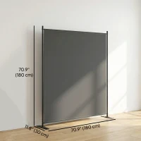 Outsunny Outdoor Freestanding Outdoor Privacy Screen, Privacy Panel, 70.9" x 70.9", Dark Grey(m-3)