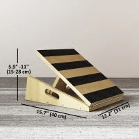 Soozier Slant Board, Portable Calf Stretcher with 4-Level Incline, Extra Side-Handle Design and Non-Slip Surface(m-3)