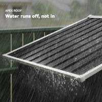 Outsunny 6.5x3.5ft Metal Garden Storage Shed for Outdoor Tool Storage with Double Sliding Doors and Vents, Dark Grey(m-6)