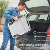 Outsunny Folding Beach Chair Set of 2, Reclining Backpack Beach Camping Chairs with 4-Position Adjustable Backrest(m-6)