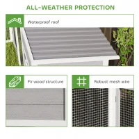 PawHut Chicken Coop with Run, L-Shaped Wooden Chicken House with 2 Houses, Outdoor Hen House with Waterproof Roof and Ramps(m-6)