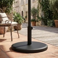 Outsunny 29 lbs Cement Patio Umbrella Base, 19" Heavy Duty Parasol Stand Market Umbrella Base Holder(m-10)
