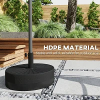 Outsunny Fillable Umbrella Base, 20 inch Water Sand Filled Umbrella Stand, Fit 1.5"/1.9" Umbrella Pole(m-6)