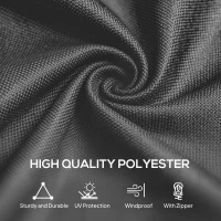 Outsunny Gazebo Curtains, 10' x 12' Universal Replacement Privacy Curtain, 4-Panels Sidewall with Hooks/C-Rings, Grey(m-7)