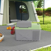 Outsunny 12 Volt Car Refrigerator, 12QT Car Fridge Electric Cooler, 12/24V DC and 110-240V AC, -68℉~68℉, Portable Refrigerator(m-9)