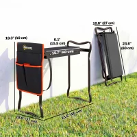 Outsunny Garden Kneeler and Seat, 330lbs Heavy Duty Gardening Stool with Thick Soft Kneeling Pad(m-3)
