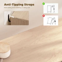 HOMCOM 30" Sideboard with Patterned Doors, Buffet Cabinet with Drawer and Cabinet for Dining Room, Oak(m-7)