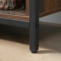 HOMCOM Buffet Cabinet Kitchen Sideboard with Sliding Barn Doors, Brown(m-9)