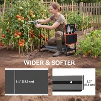 Outsunny Garden Kneeler and Seat, 330lbs Heavy Duty Gardening Stool with Thick Soft Kneeling Pad(m-5)