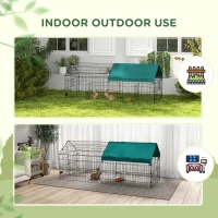 PawHut 73" Small Animal Playpen with Roof for Rabbits, Chicken, Chinchillas(m-8)