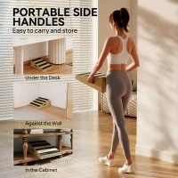 Soozier Slant Board, Portable Calf Stretcher with 4-Level Incline, Extra Side-Handle Design and Non-Slip Surface(m-6)