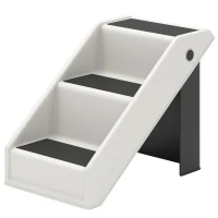 PawHut Dog Stairs for Small Dogs, 14.5" H Foldable Pet Ramp with 3 Non-Slip Steps for High Beds or Sofas(m-2)