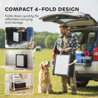 PawHut Foldable Dog Car Ramp with Support Leg, Non-Slip TPR Surface, 69" x 15.7", for Small to Large Dogs Up to 220LBS(m-6)