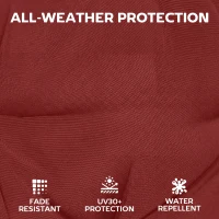 Outsunny Patio Chair Cushions Set of 4, Waterproof Non-Slip Lounge Chair Cushions, 44"x21", Wine Red(m-5)