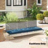 Outsunny Patio Lounge Chair Cushion, UV50+ Chaise Lounge Chair Cushion with Securing Straps for Patio, 78 x 25.6 inch, Blue(m-1)