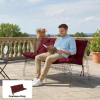 Outsunny Bench Cushion Water-Repellent Outdoor Furniture Pad Seater Swing Chair 59.1" x 39.4" Wine Red(m-10)