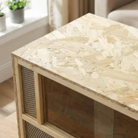 PawHut Wooden Reptile Terrarium with Sliding Door for Chameleon, Lizard, Snake, Frog, Turtle, 31.5" x 15.7" x 15.7"(m-10)