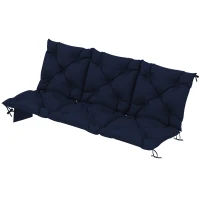 Outsunny Bench Cushion Water-Repellent Outdoor Furniture Pad Seater Swing Chair 59.1" x 39.4" Navy Blue(m-2)