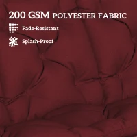 Outsunny Bench Cushion Water-Repellent Outdoor Furniture Pad Seater Swing Chair 59.1" x 39.4" Wine Red(m-4)